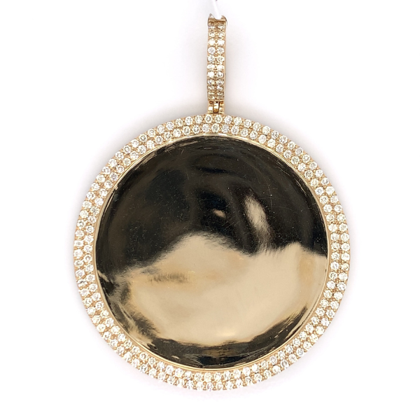 2.50 CT Moissanite Iced Out Memory 2-Layer Pendant