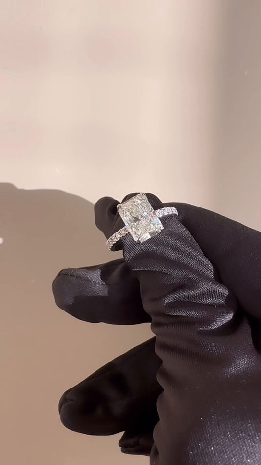 Tamara Radiant Diamond Band Moissanite Engagement Ring