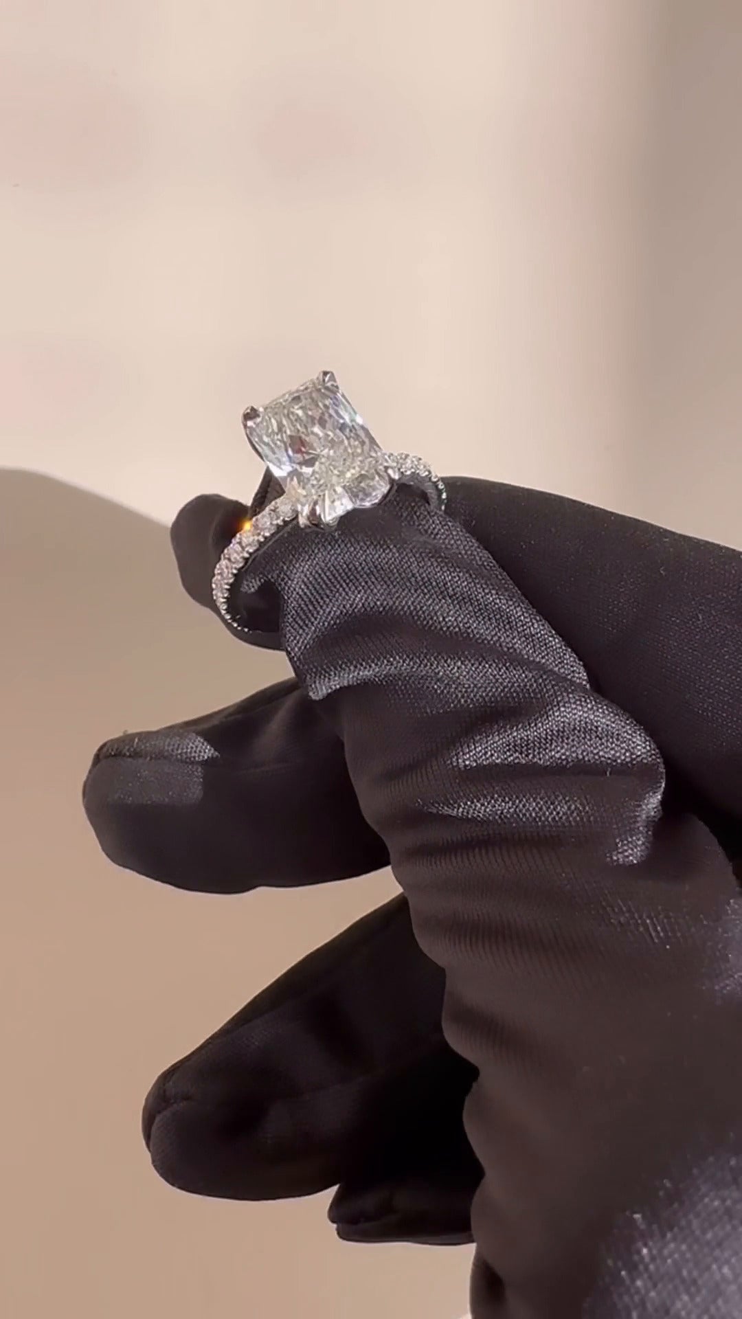 Tamara Radiant Diamond Band Moissanite Engagement Ring