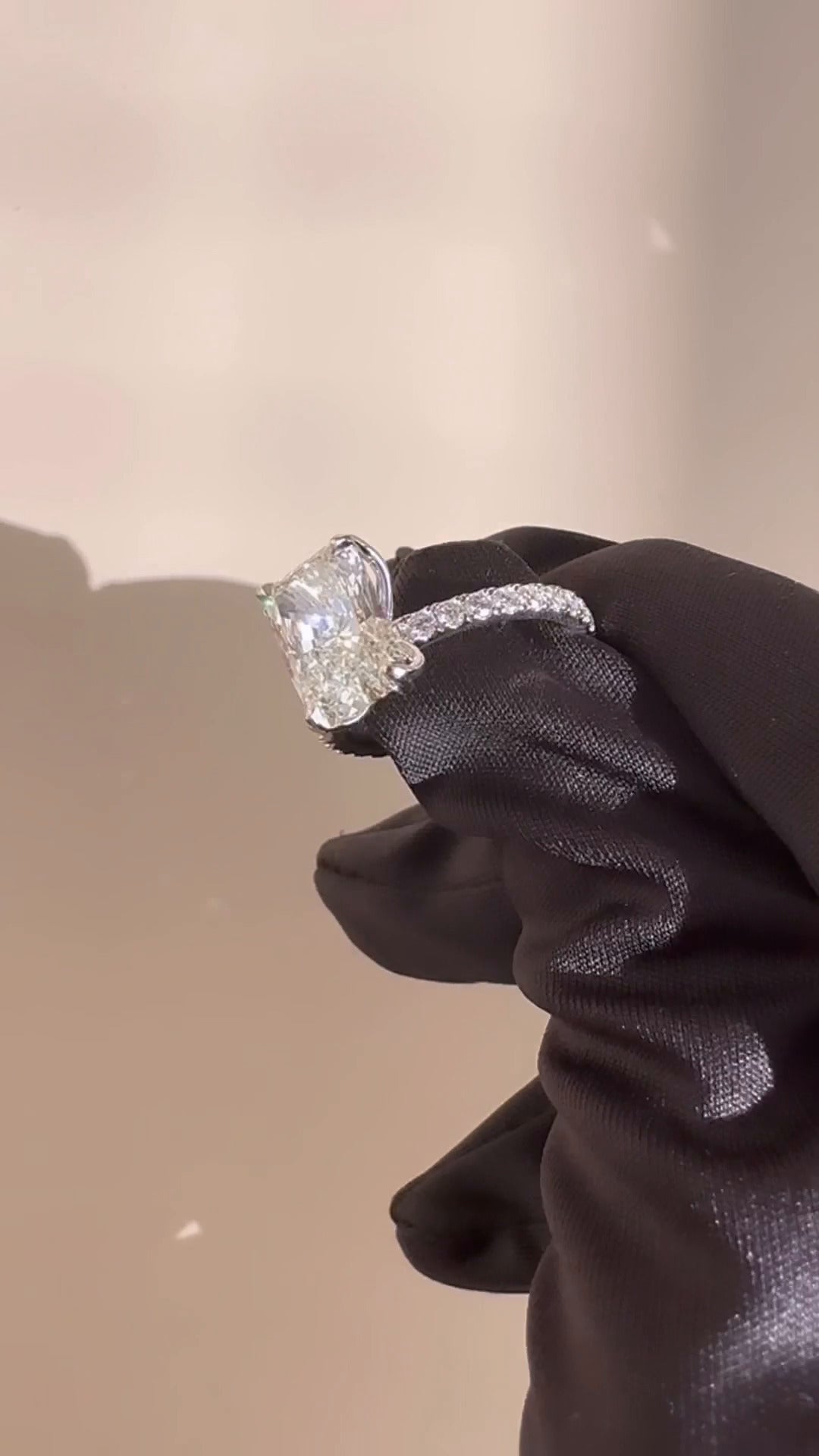 Tamara Radiant Diamond Band Moissanite Engagement Ring