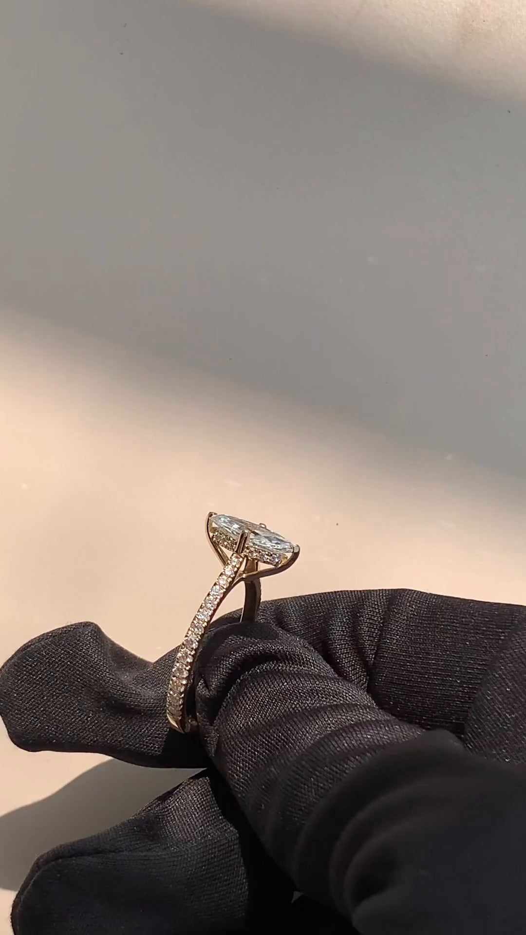 Tamsin Marquise Hidden Halo Moissanite Engagement Ring