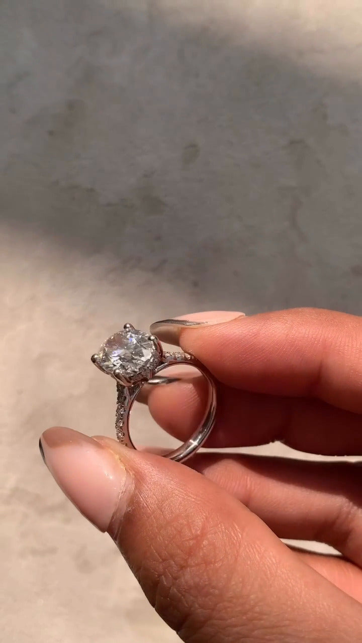 Tamsin Oval Hidden Halo Moissanite Engagement Ring