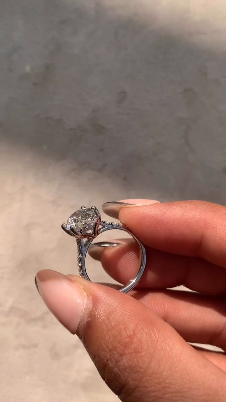Tamsin Oval Hidden Halo Moissanite Engagement Ring