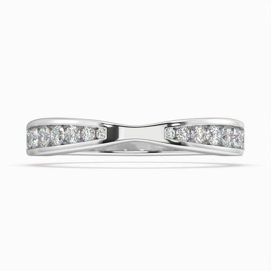 Flora Tapered Shaped Moissanite Wedding Ring