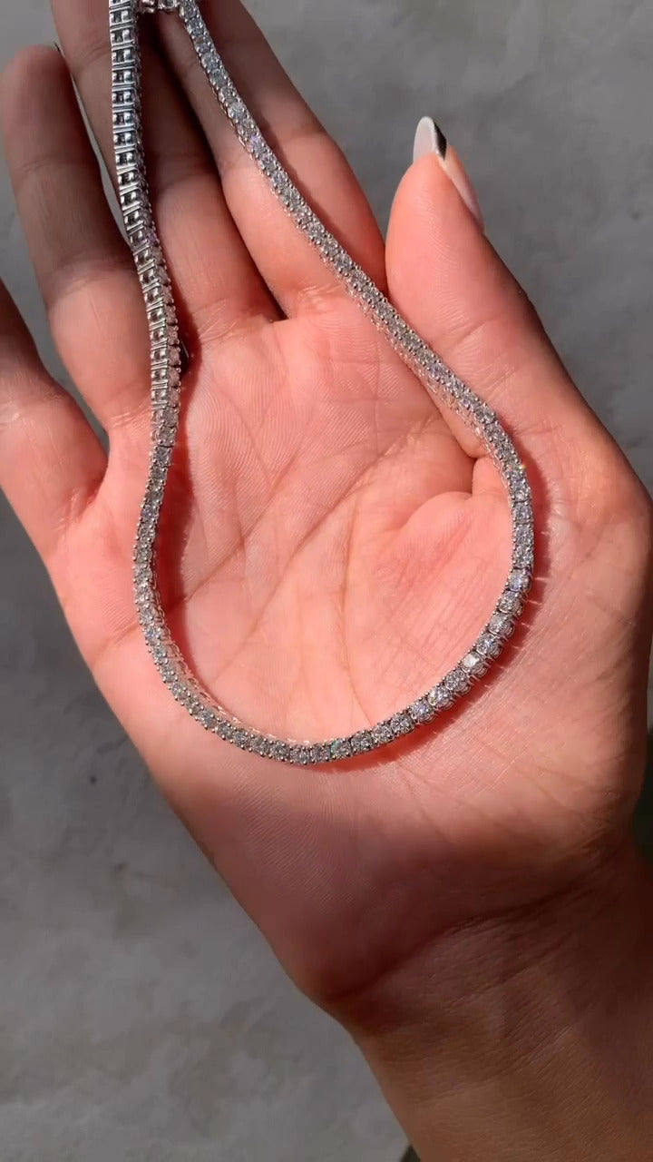 4 Prong Moissanite Tennis Necklace