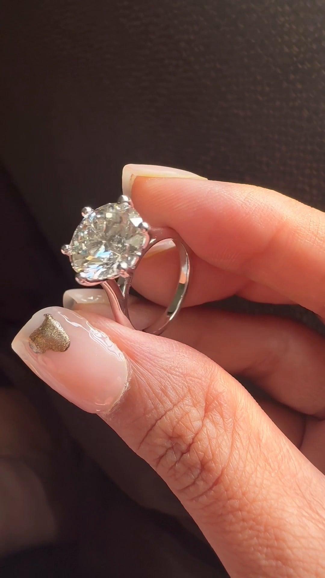 Thea Round Solitaire Moissanite Engagement Ring