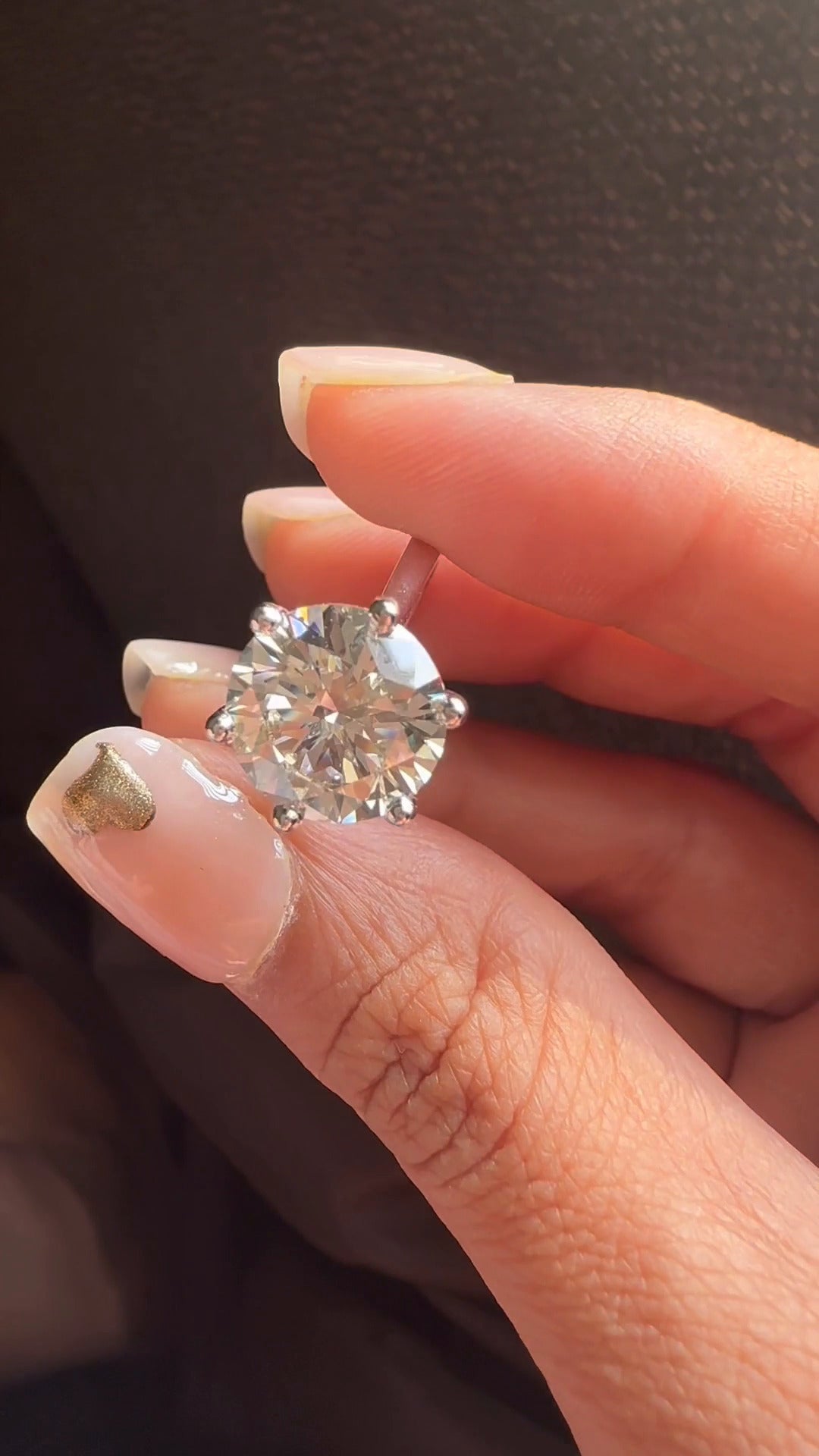 Thea Round Solitaire Moissanite Engagement Ring