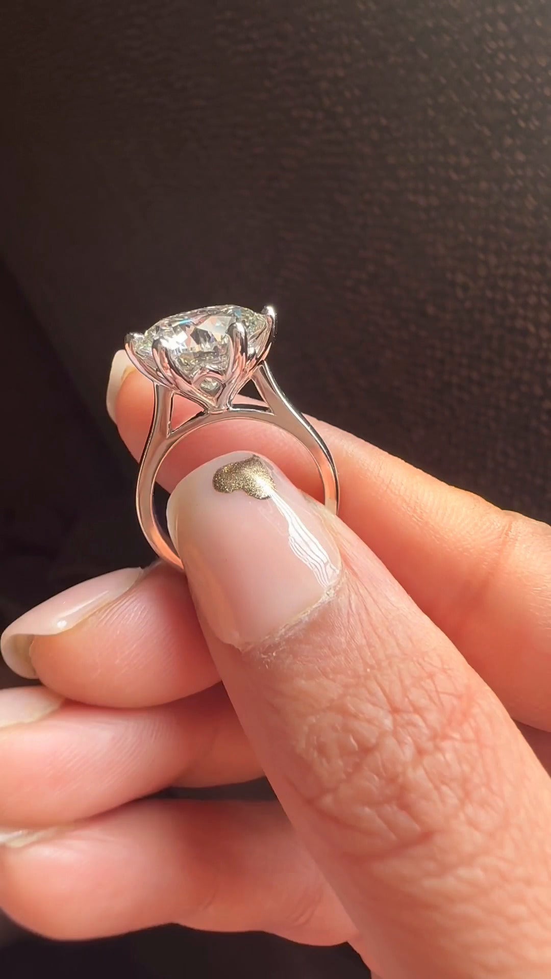 Thea Round Solitaire Moissanite Engagement Ring