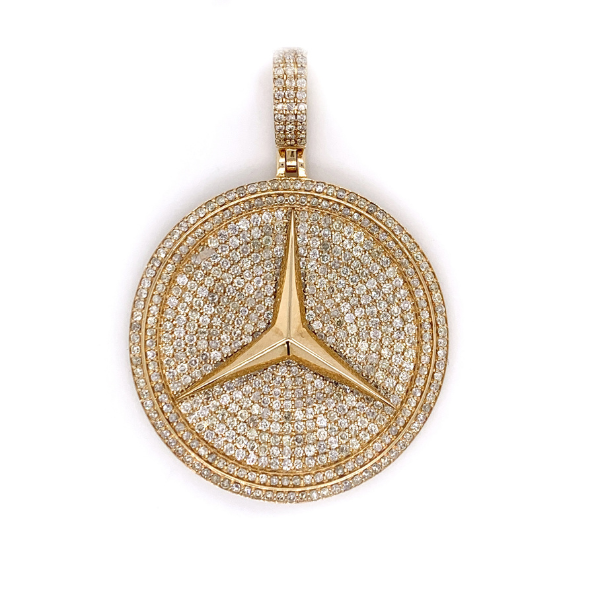 6.35 CT Moissanite Iced Out Three Pointed Star Pendant