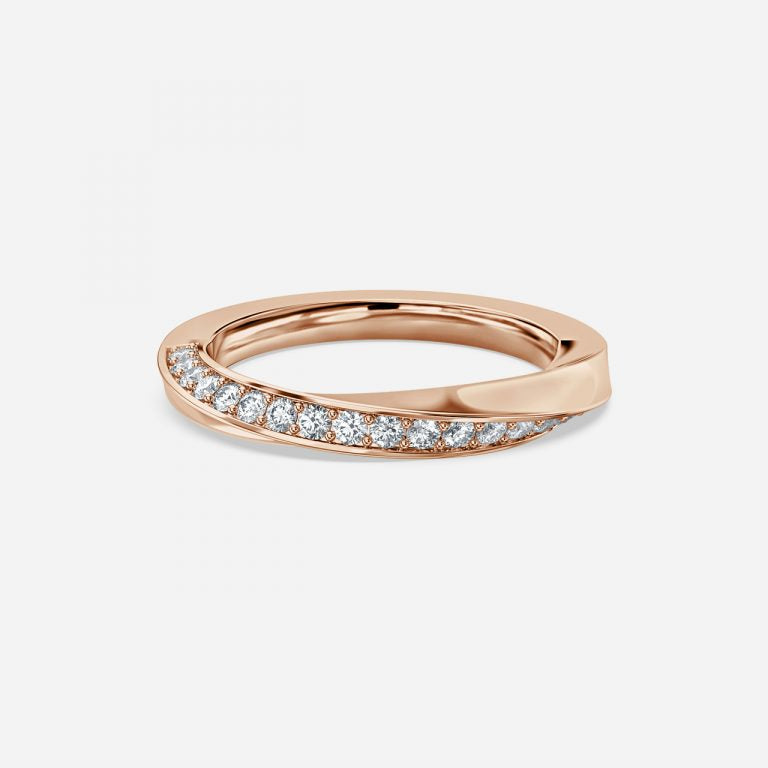 Twisted Moissanite Stackable Ring