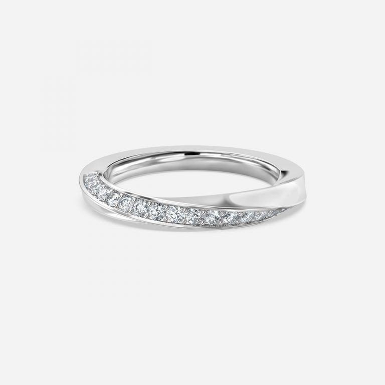 Twisted Moissanite Stackable Ring