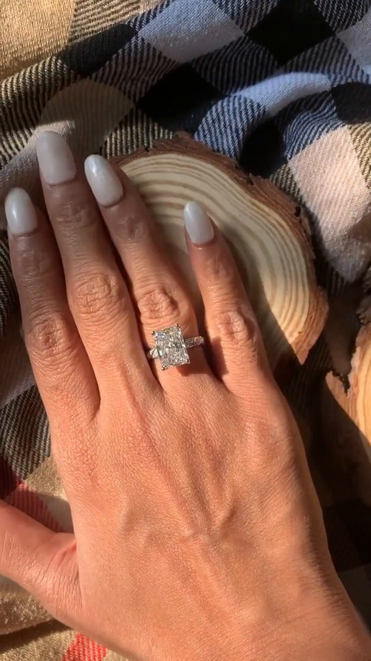 Wan Radiant Unique Moissanite Engagement Ring