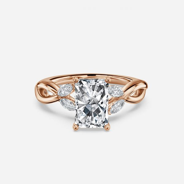 Calista Radiant Unique Moissanite Engagement Ring