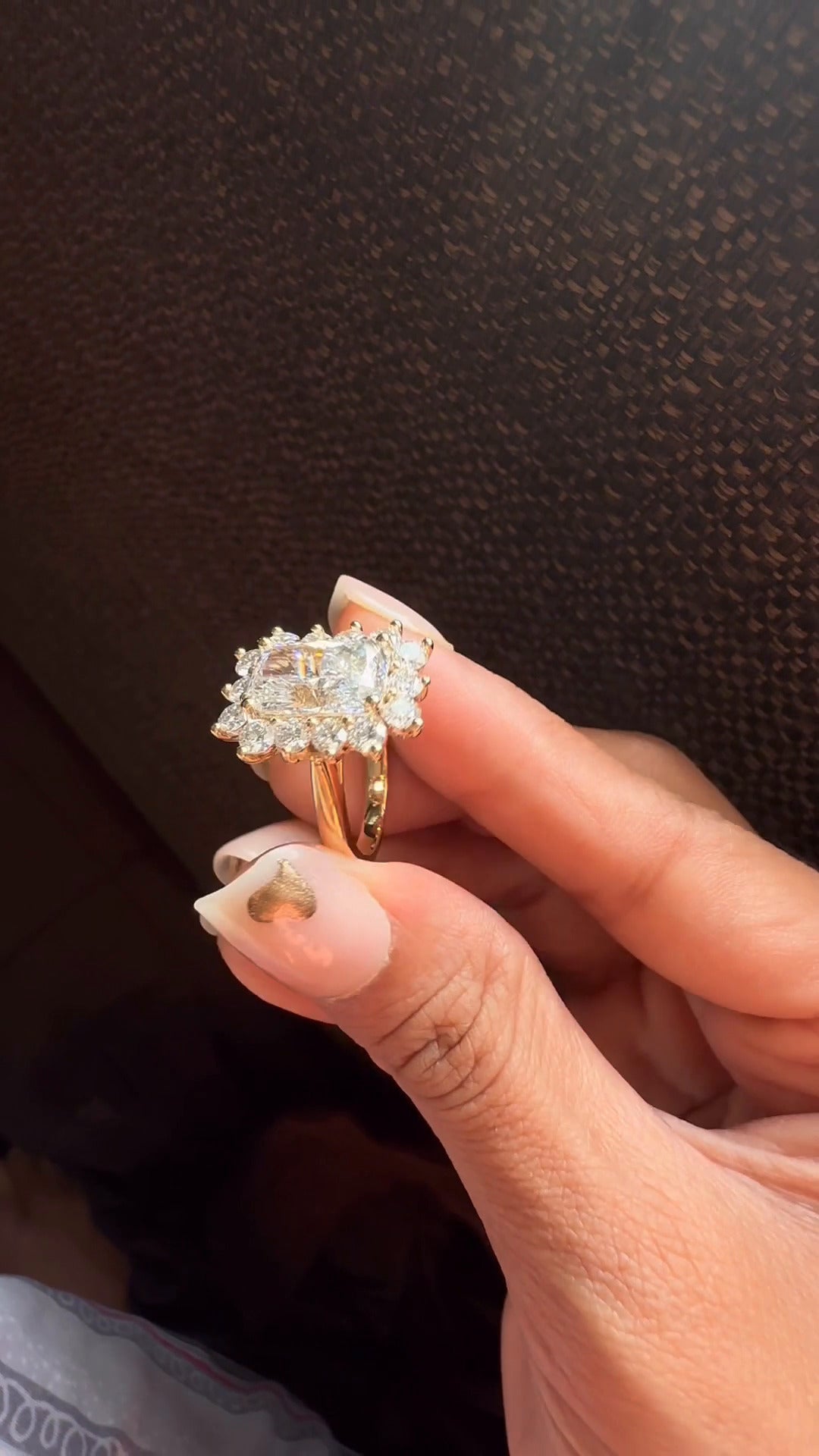 Vesper Radiant Cluster Moissanite Engagement Ring