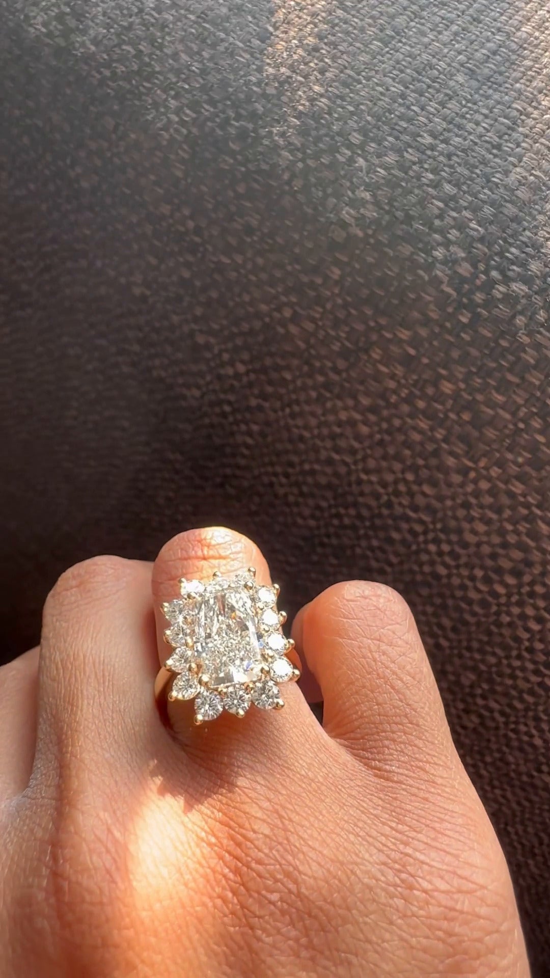 Vesper Radiant Cluster Moissanite Engagement Ring
