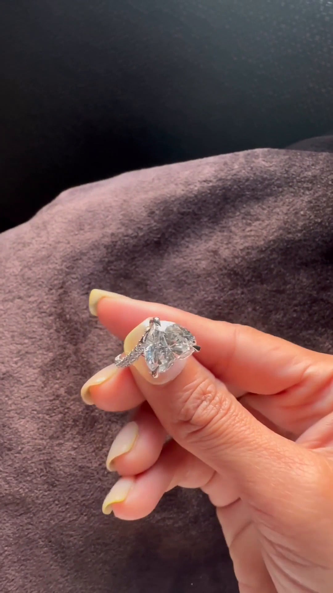 Weston Heart Hidden Halo Moissanite Engagement Ring