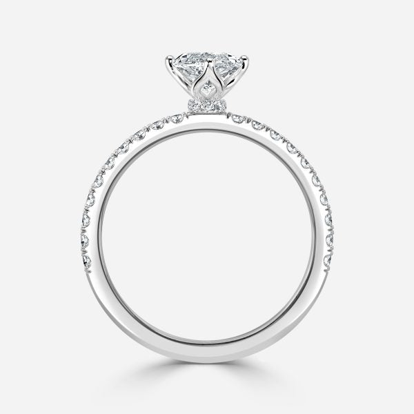 Liviana Marquise Hidden Halo Moissanite Engagement Ring