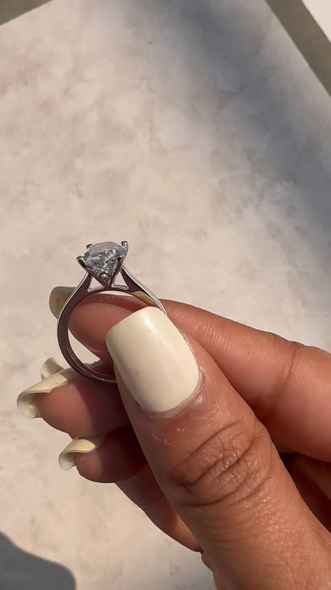 Yuna Oval Solitaire Moissanite Engagement Ring