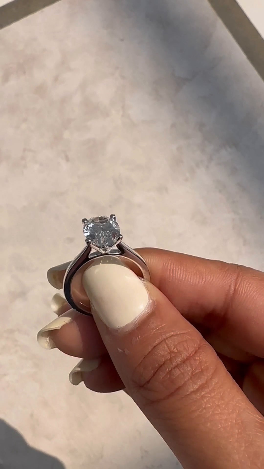 Yuna Oval Solitaire Moissanite Engagement Ring