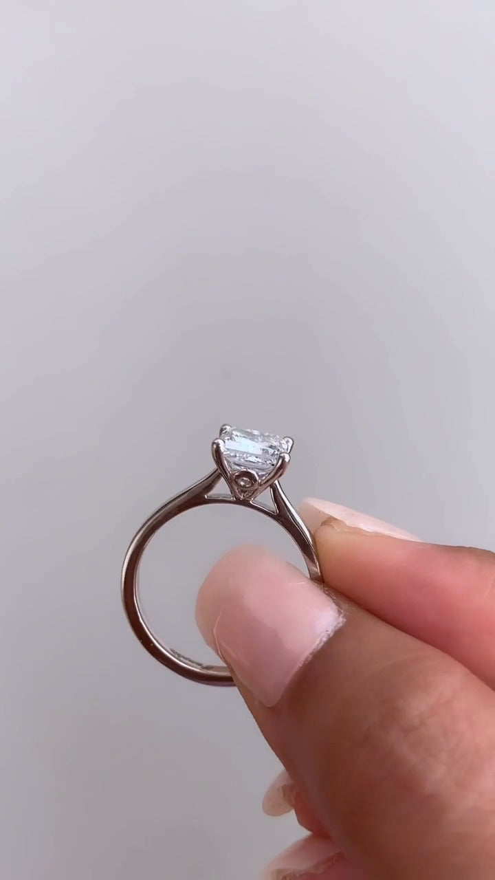 Yuna Princess Solitaire Moissanite Engagement Ring
