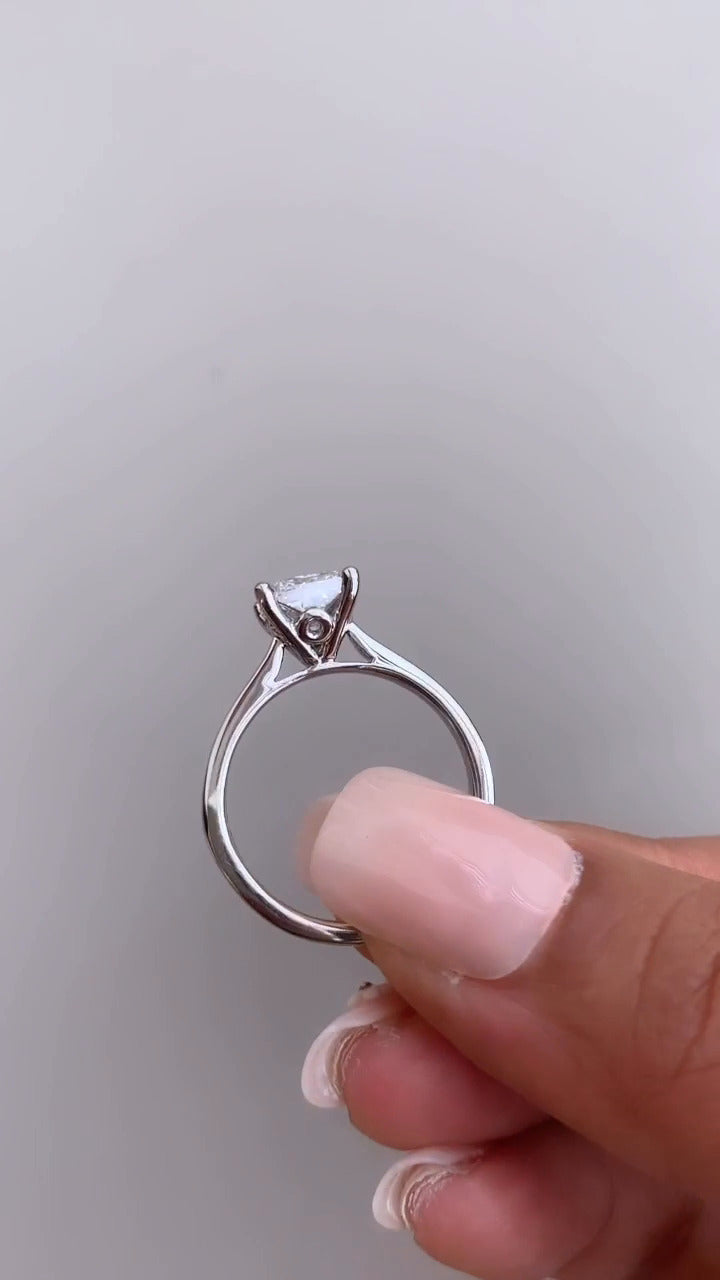 Yuna Princess Solitaire Moissanite Engagement Ring