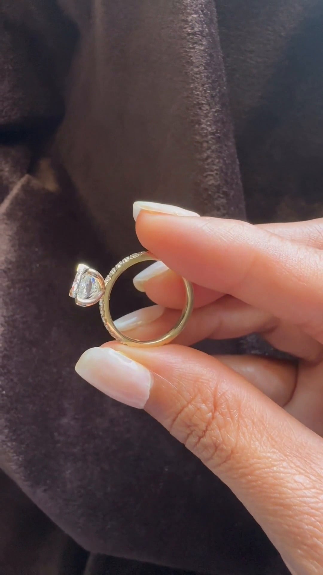 Zeni Radiant Dainty Moissanite Engagement Ring