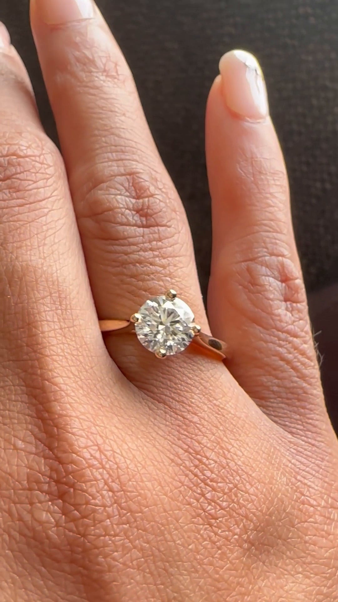 Ziva Round Solitaire Moissanite Engagement Ring