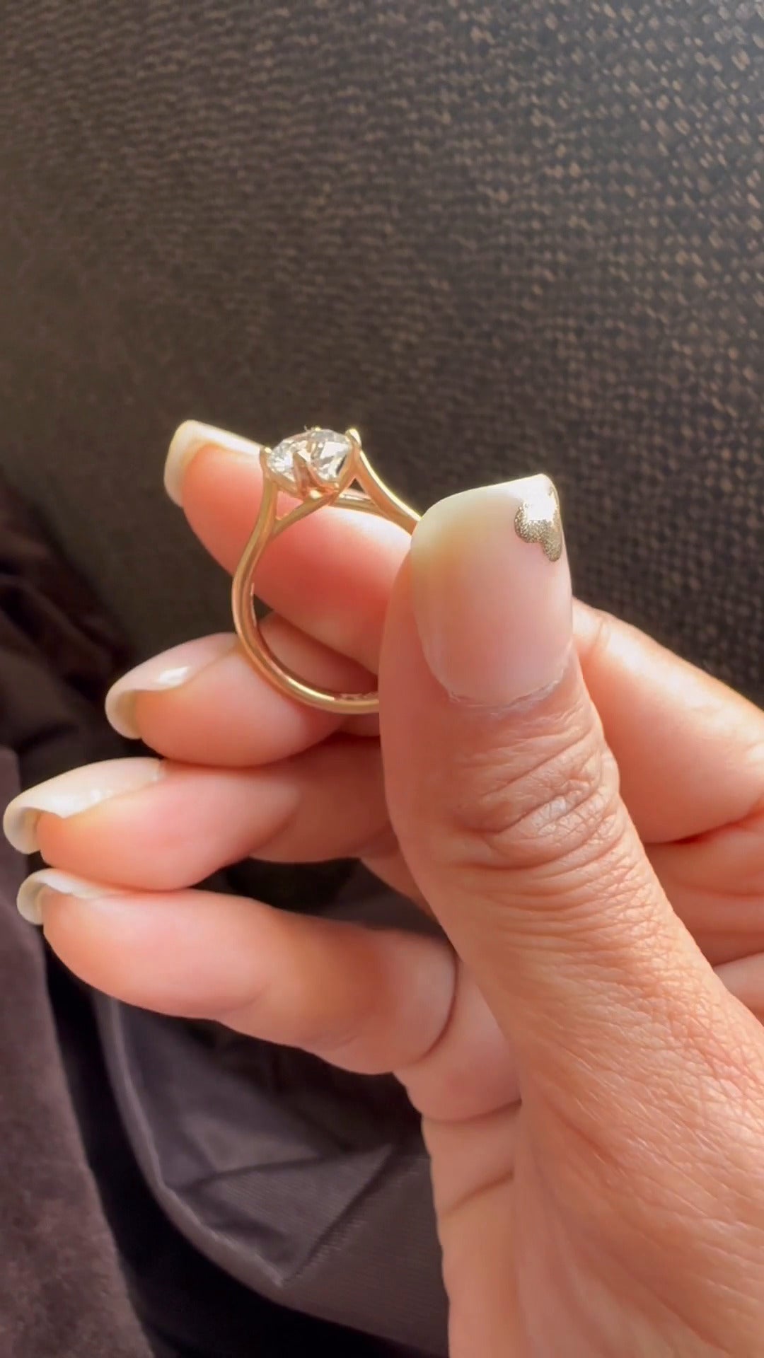 Ziva Round Solitaire Moissanite Engagement Ring