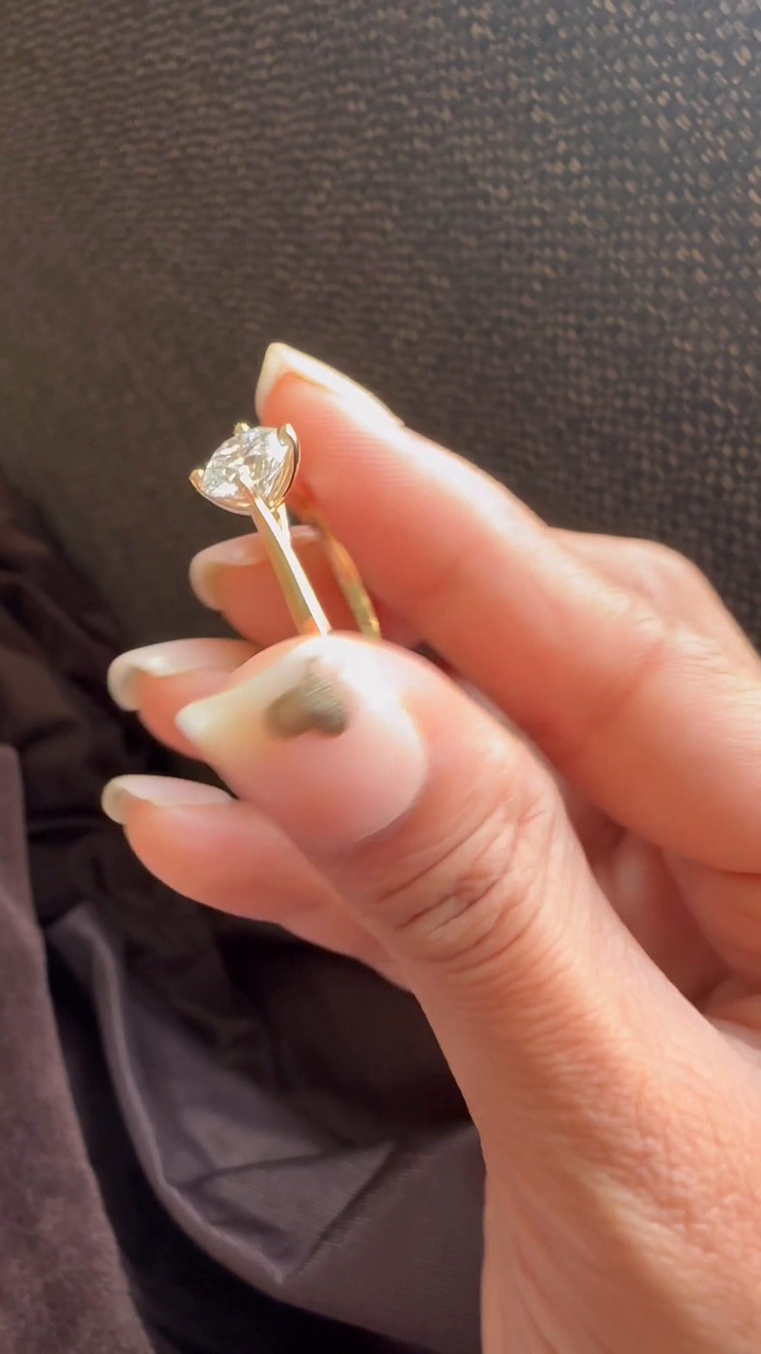 Ziva Round Solitaire Moissanite Engagement Ring