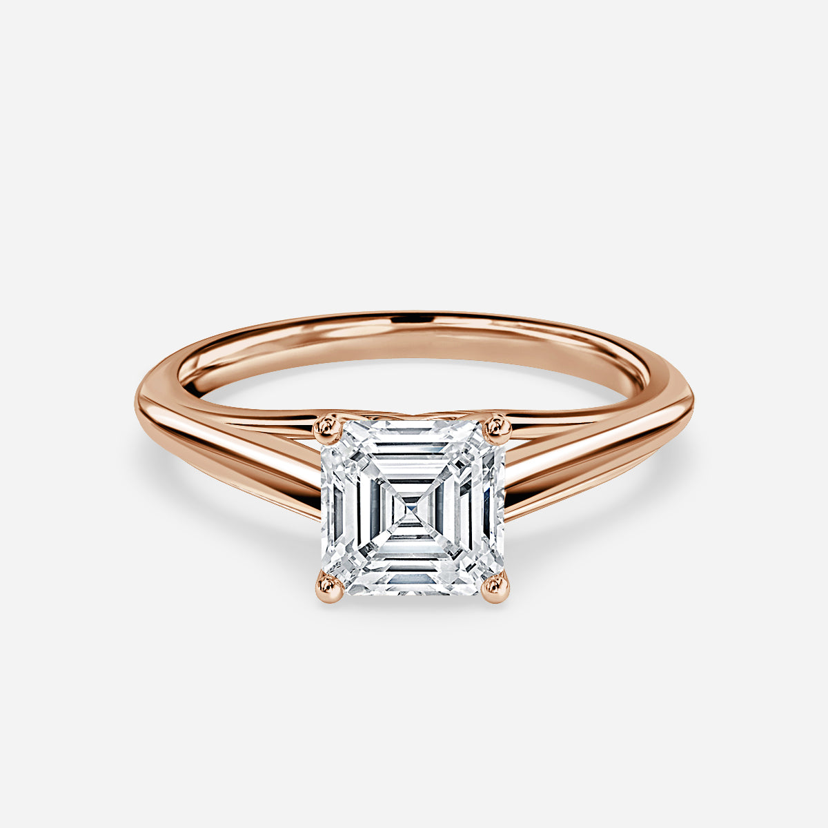 Lavinia Asscher Solitaire Moissanite Engagement Ring