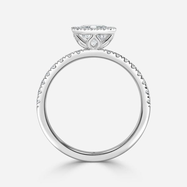 Tatienne Asscher Halo Moissanite Engagement Ring