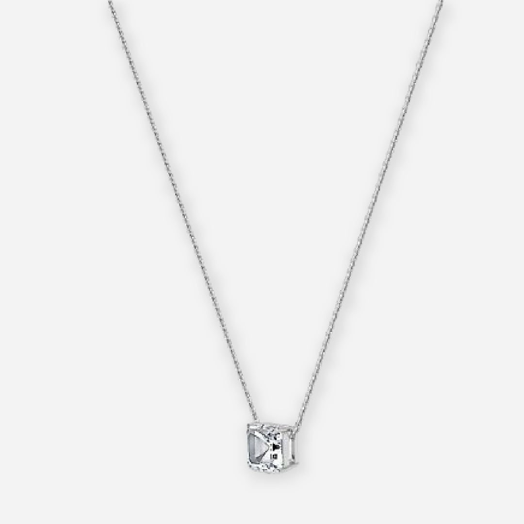 Asscher Moissanite Solitaire Pendant