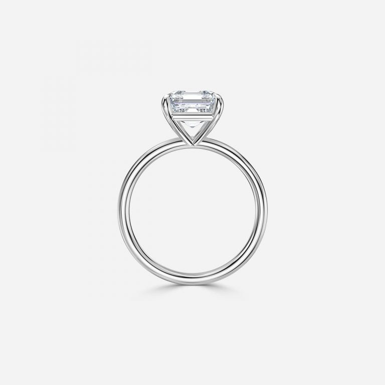 Alara Asscher Solitaire Moissanite Engagement Ring