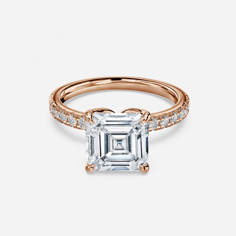 Tamara Asscher Diamond Band Moissanite Engagement Ring