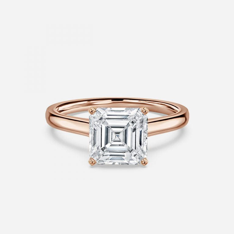 Bernadette Asscher Solitaire Moissanite Engagement Ring