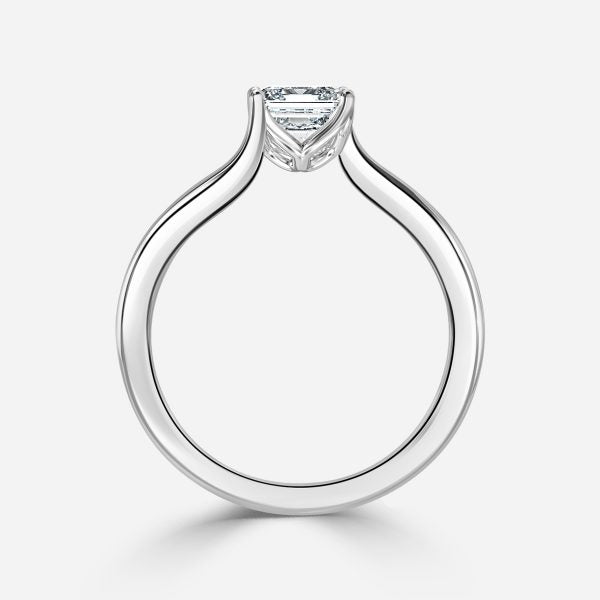 Azura Asscher Solitaire Moissanite Engagement Ring