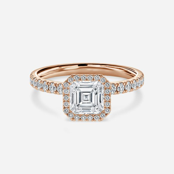 Tatienne Asscher Halo Moissanite Engagement Ring