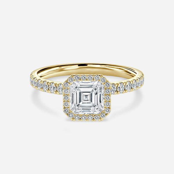 Tatienne Asscher Halo Moissanite Engagement Ring