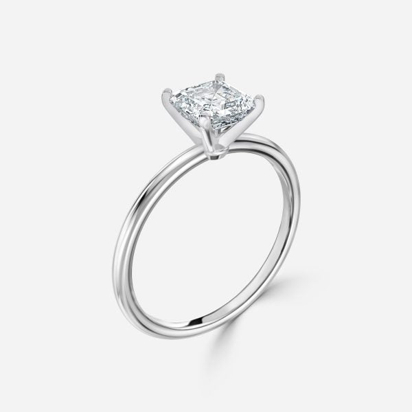 Arlette Asscher Solitaire Moissanite Engagement Ring