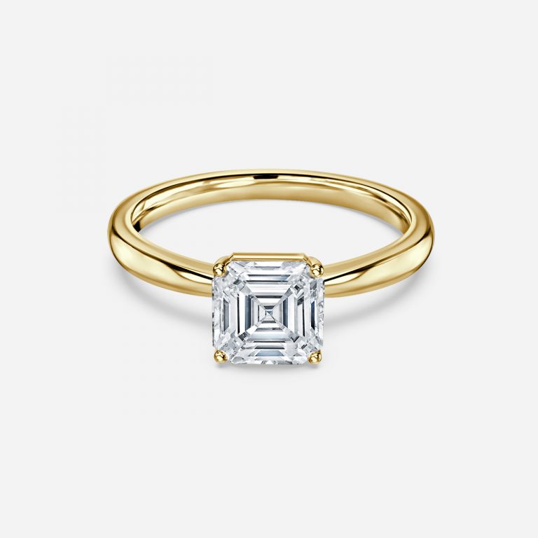 Idalia Asscher Solitaire Moissanite Engagement Ring