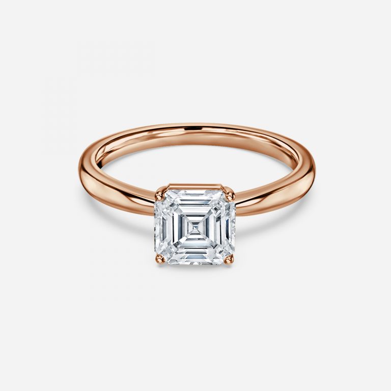 Idalia Asscher Solitaire Moissanite Engagement Ring