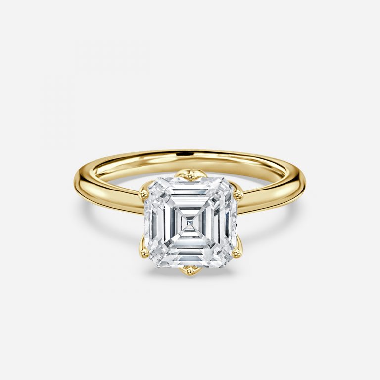 Raquel Asscher Solitaire Moissanite Engagement Ring