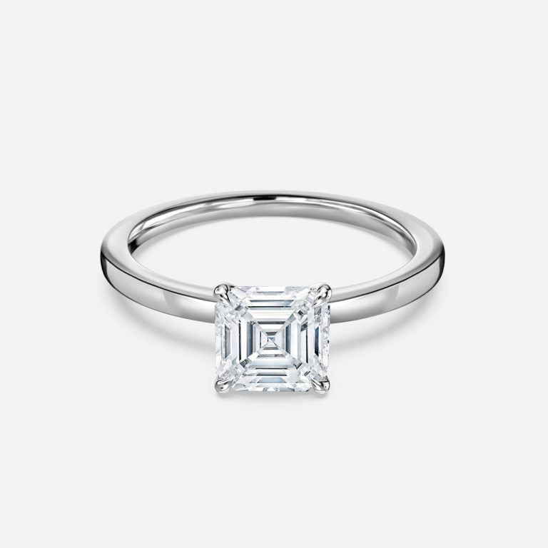 Katherine Asscher Solitaire Moissanite Engagement Ring