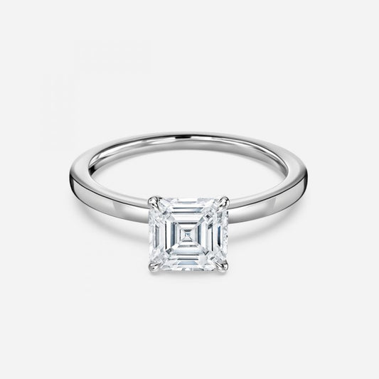 Katherine Asscher Solitaire Moissanite Engagement Ring