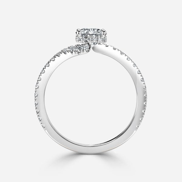 Paloma Cushion Hidden Halo Moissanite Engagement Ring