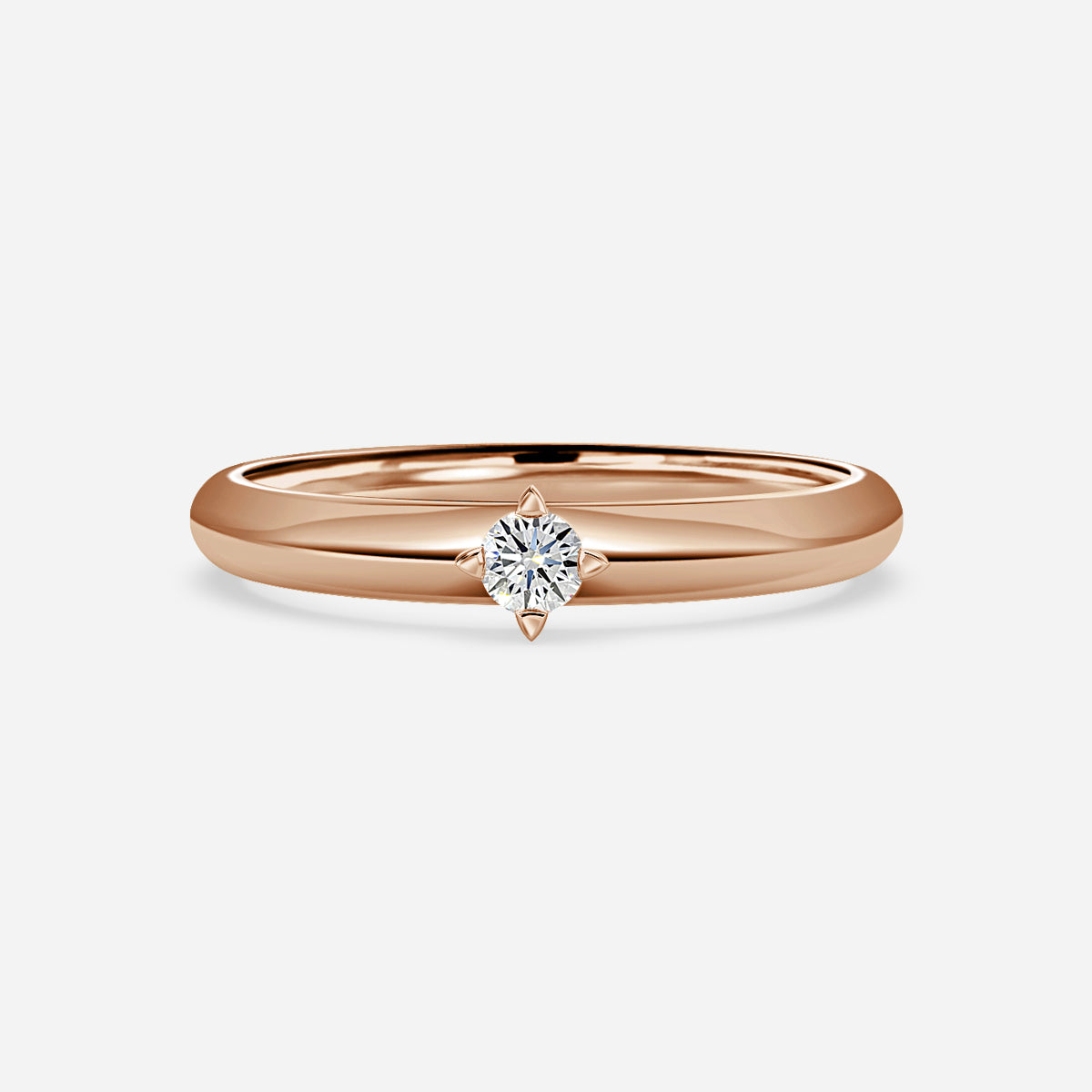 Single Moissanite Wedding Ring