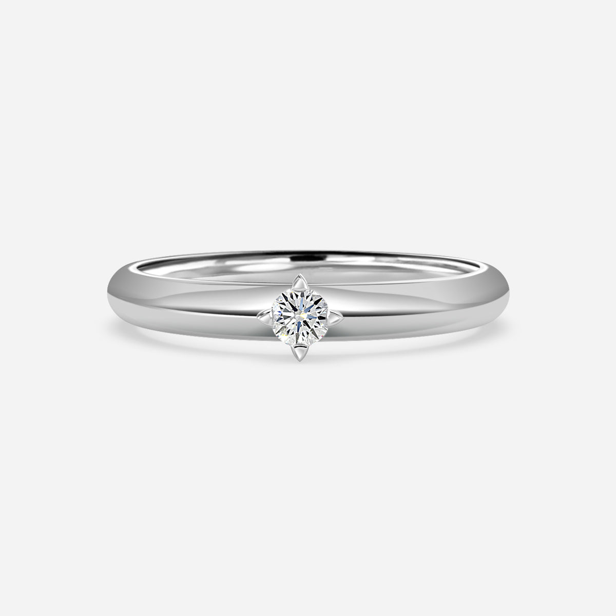 Single Moissanite Wedding Ring