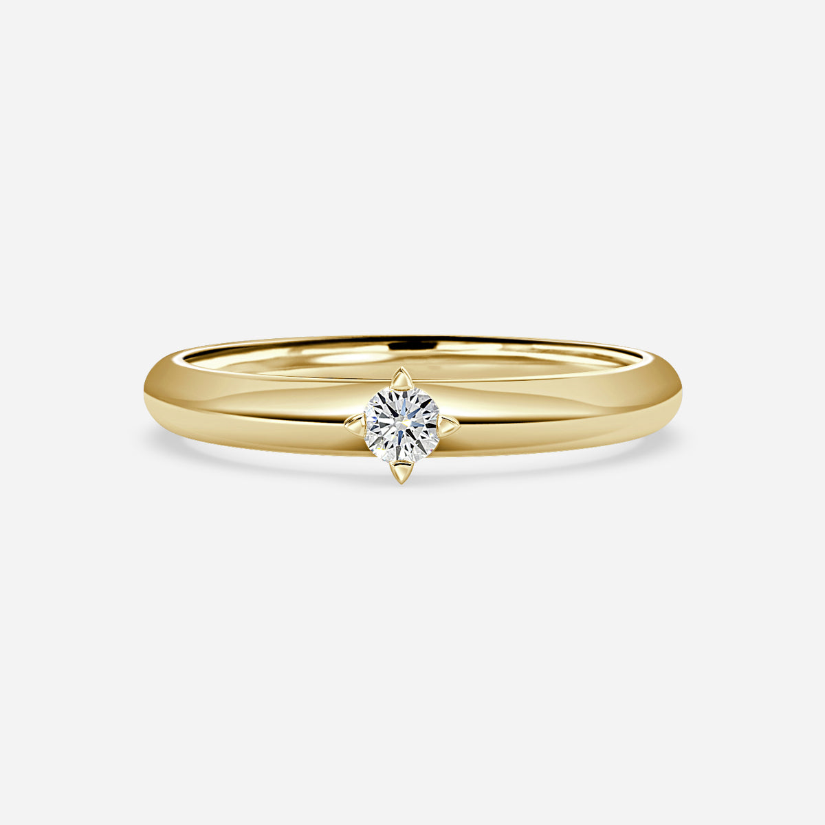 Single Moissanite Wedding Ring