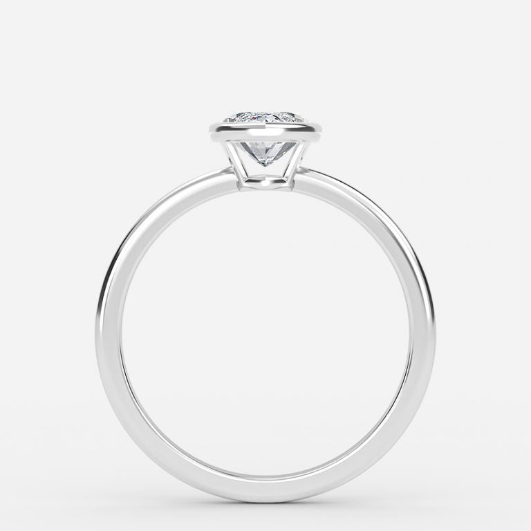 Alina Marquise Bezel Moissanite Engagement Ring