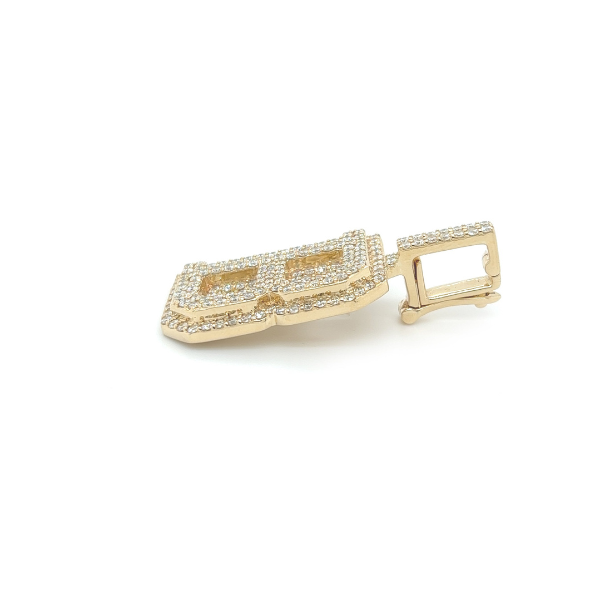 3.8 CT Moissanite Iced Out Letter B Pendant